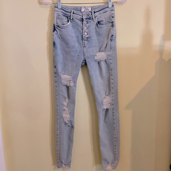 Free People Women's Sabrina Super Skinny Jeans Size 26 - Picture 3 of 4